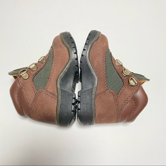 Timberland Field Boot Pre-School Brown Green Leather 5.5 - Picture 7 of 10
